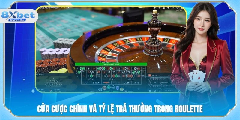 Cửa cược chính và tỷ lệ trả thưởng trong Roulette