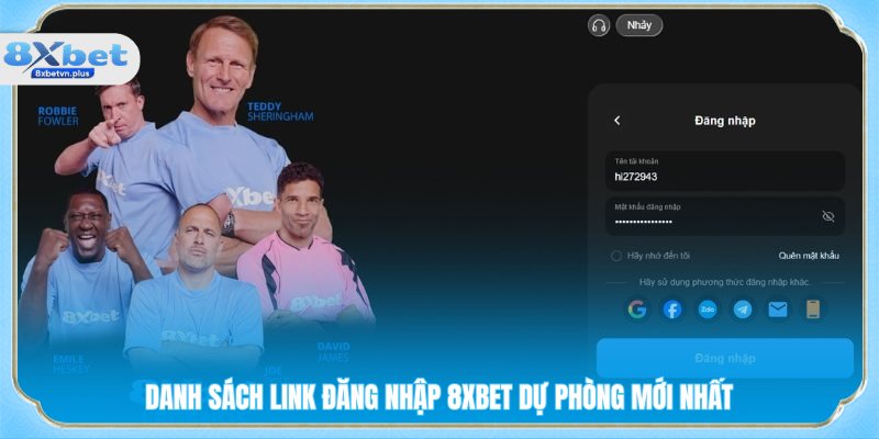 Danh sách link đăng nhập 8XBET dự phòng mới nhất